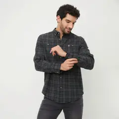 UNIVERSITY CLUB - Camisa Casual Manga Larga Algodón