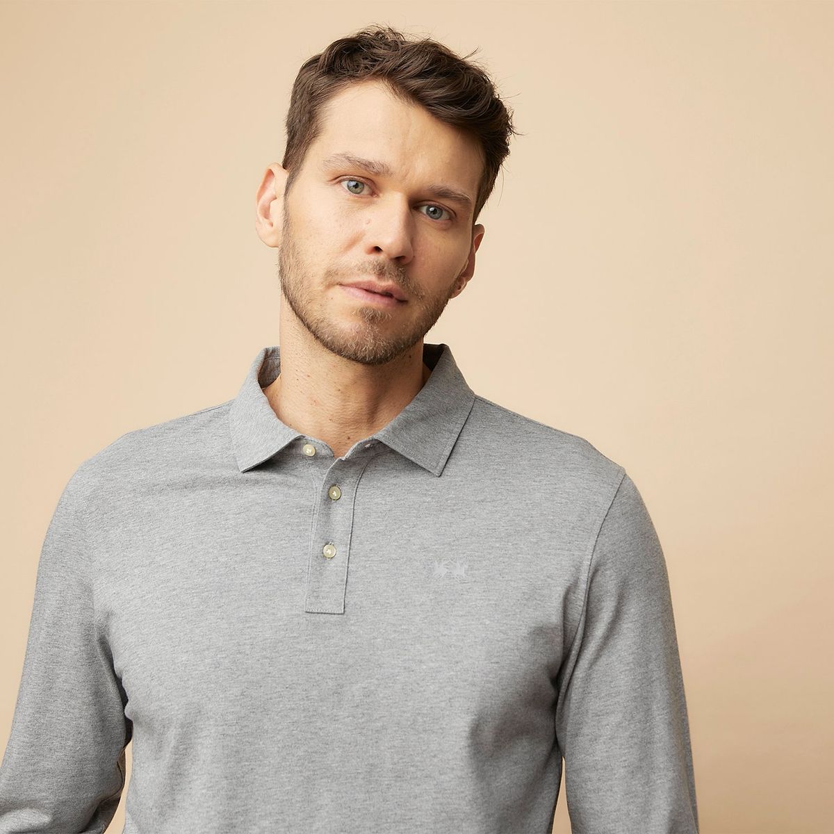 LA MARTINA - Polera Manga Larga Casual Algodón Hombre La Martina