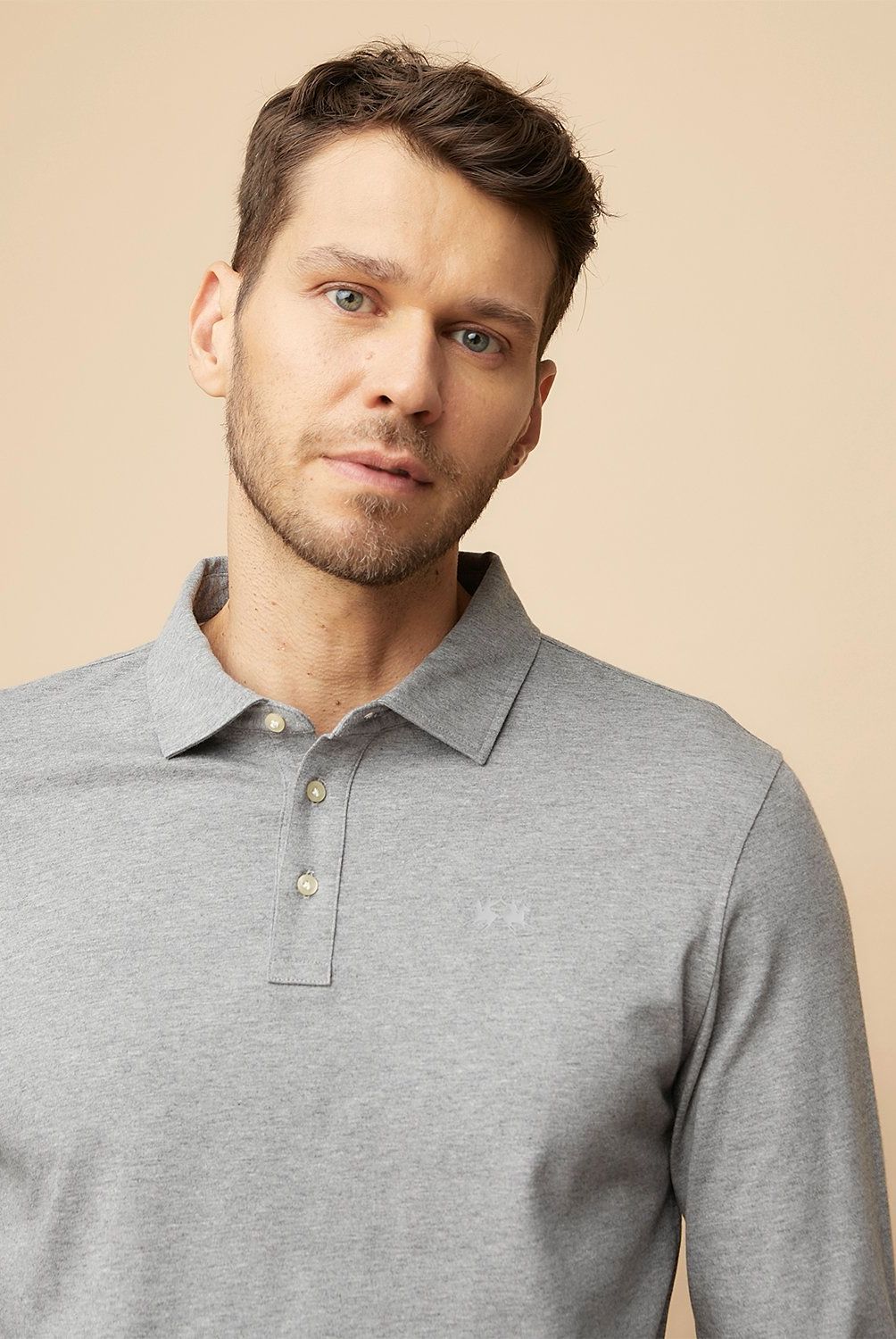 LA MARTINA - Polera Manga Larga Casual Algodón Hombre La Martina