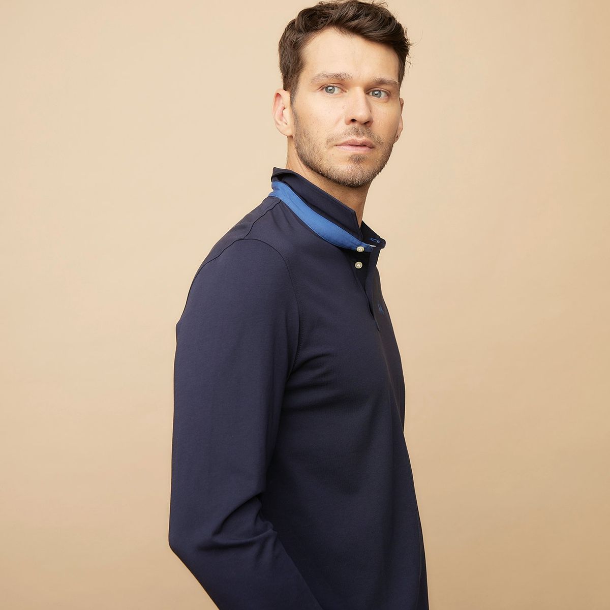 LA MARTINA - Polera Manga Larga Casual Algodón Hombre La Martina