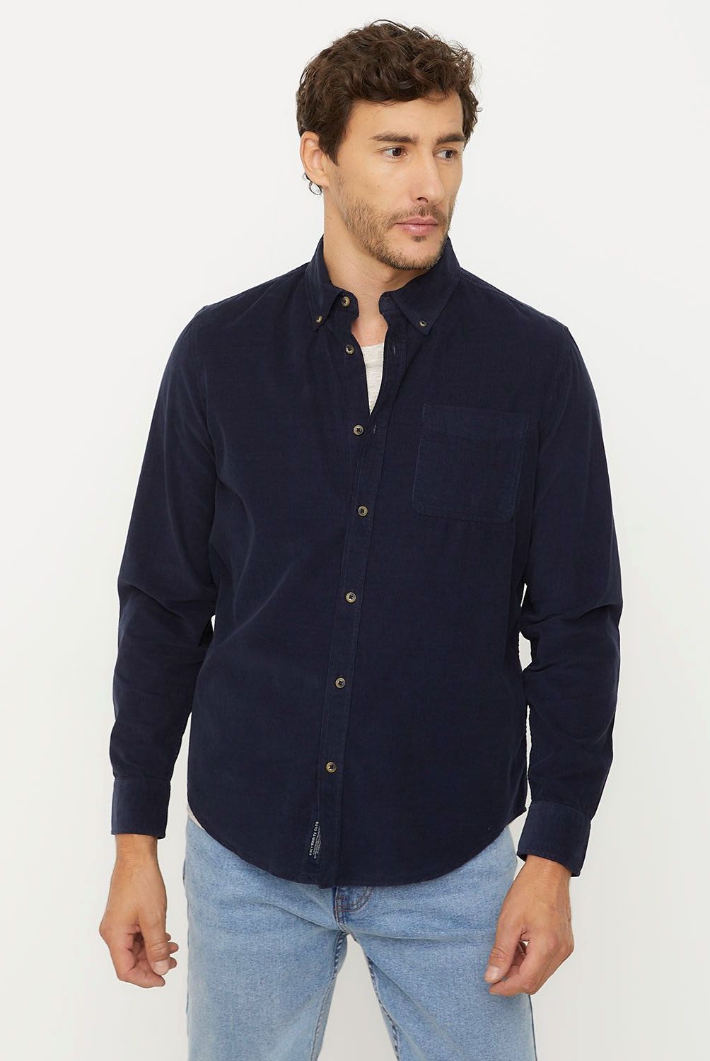 UNIVERSITY CLUB - Camisa Casual Manga Larga Algodón Hombre University Club
