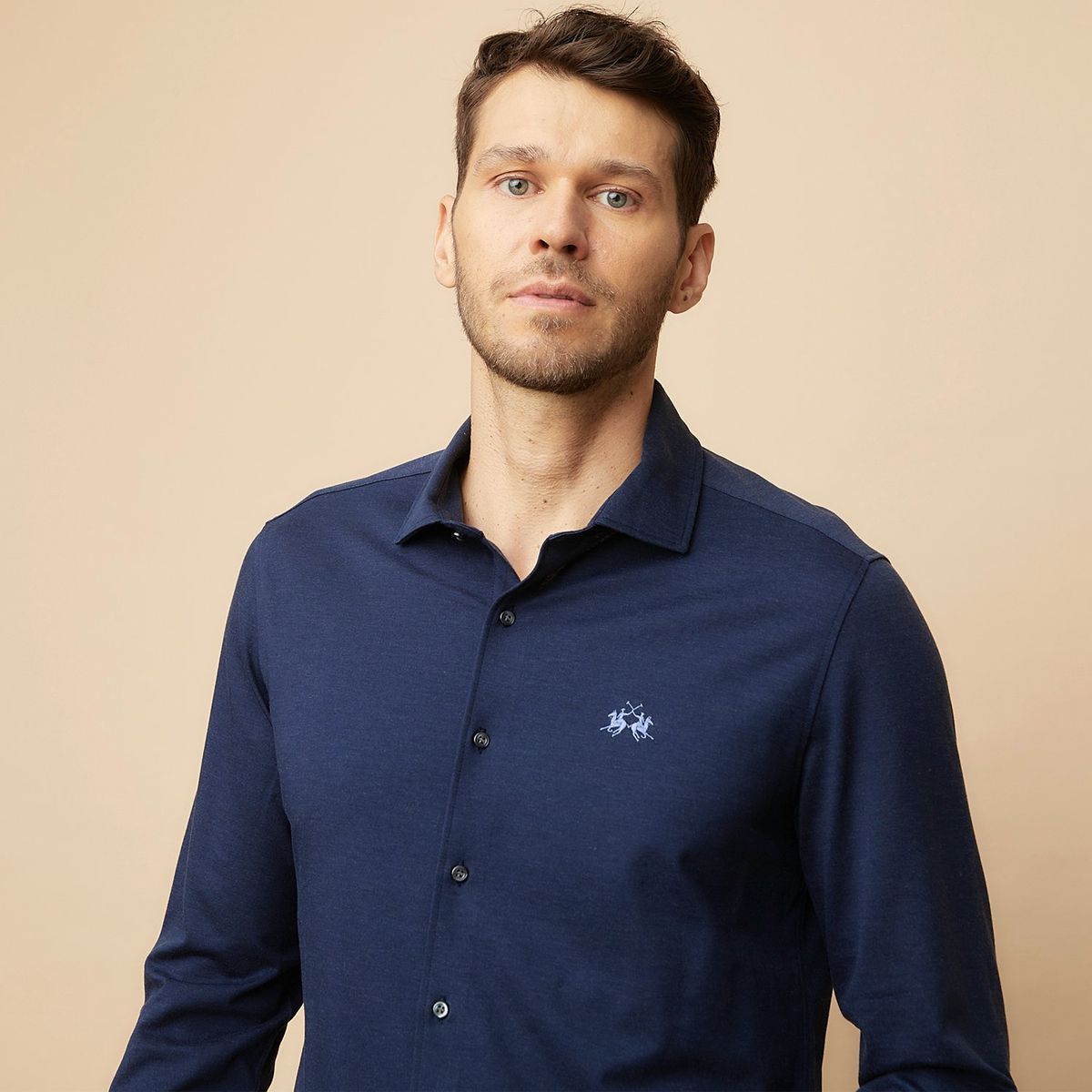 LA MARTINA - Camisa Casual Manga Larga Algodón Hombre La Martina