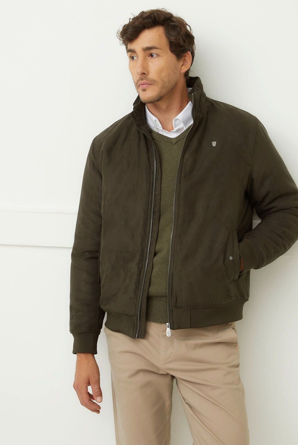 CHRISTIAN LACROIX - Chaqueta Suede Acolchada Hombre Christian Lacroix