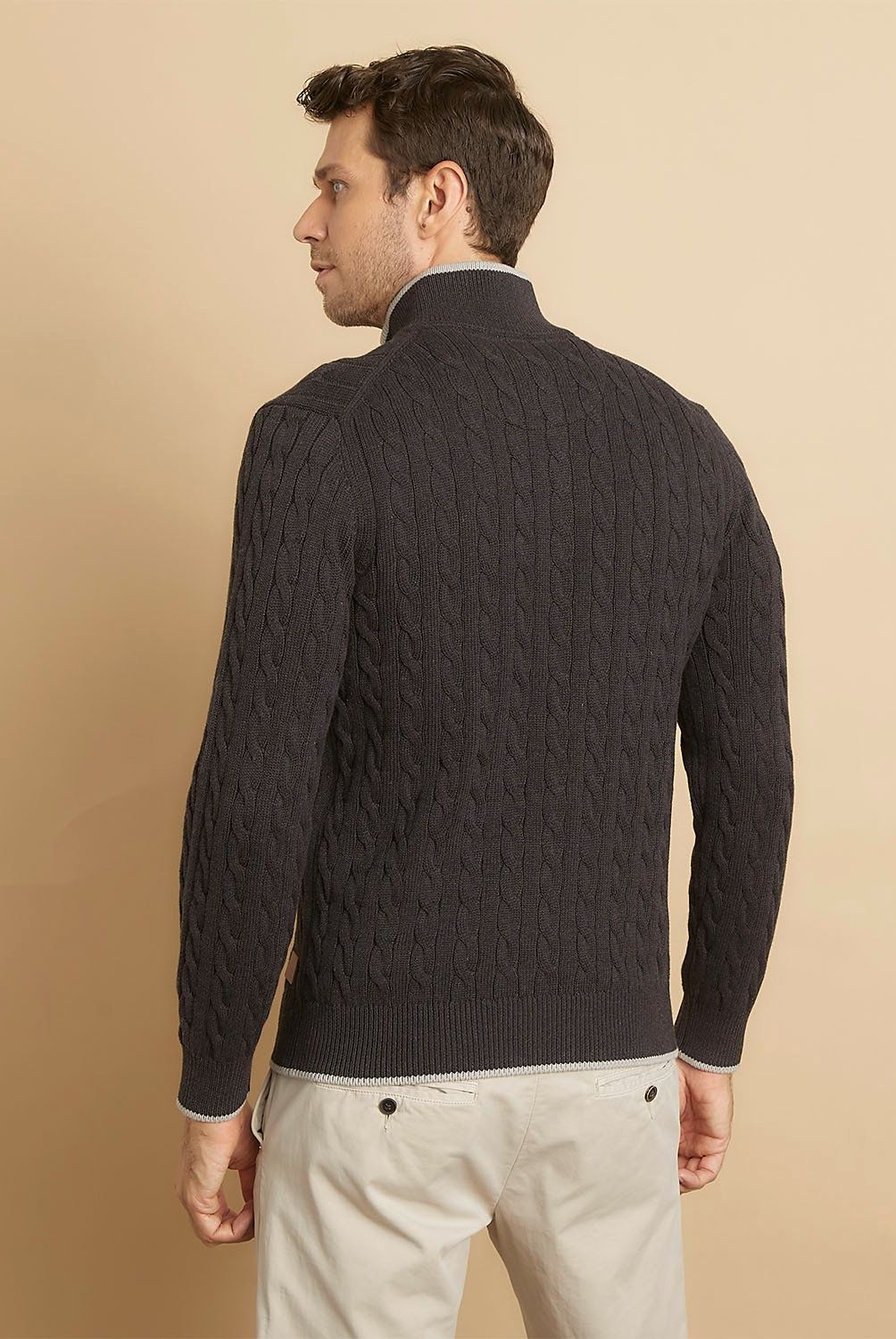 LA MARTINA - Sweater Tejido Trenzado Algodón Hombre La Martina