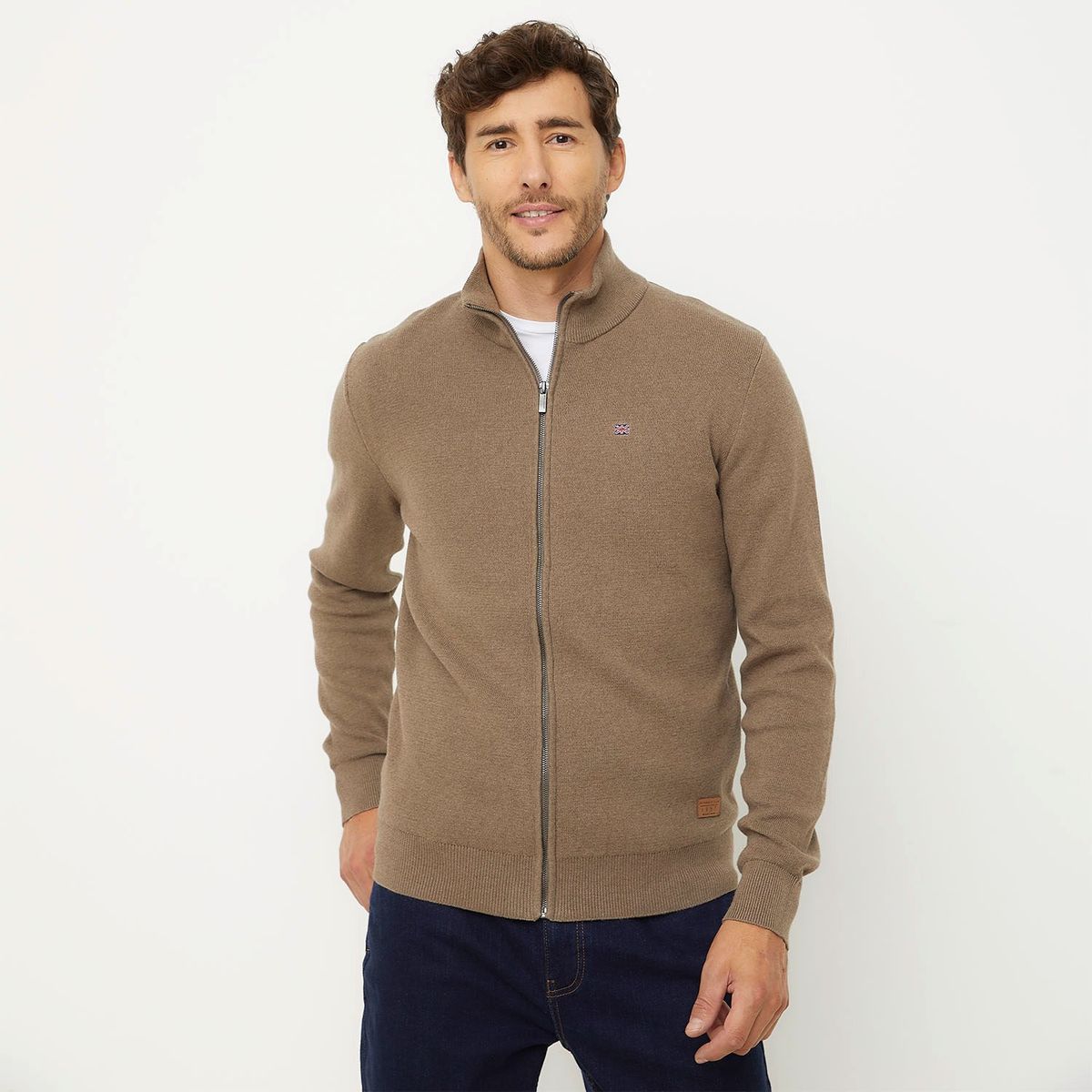 UNIVERSITY CLUB - Sweater University Club Algodón Cierre Frontal Hombre