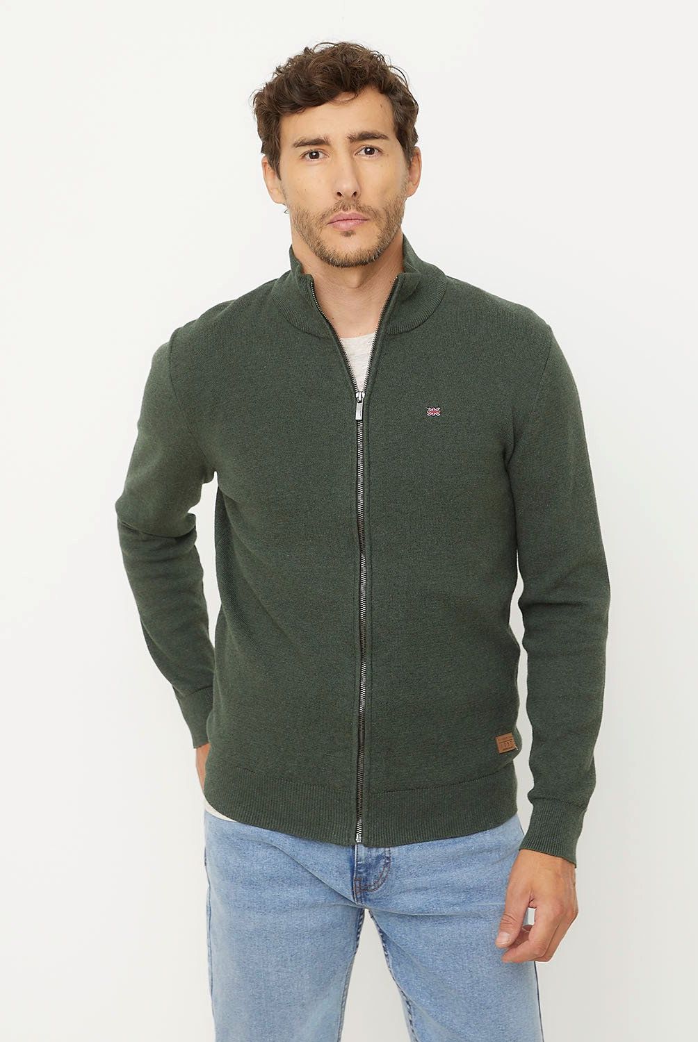 UNIVERSITY CLUB - Sweater University Club Algodón Cierre Frontal Hombre