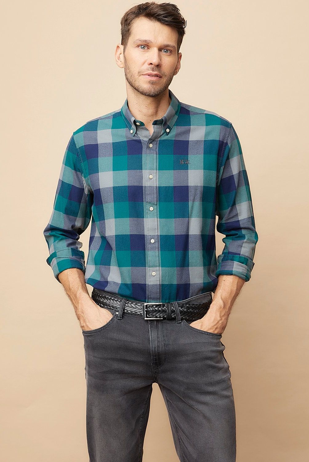 LA MARTINA - Camisa Manga Larga Casual Algodón Hombre La Martina