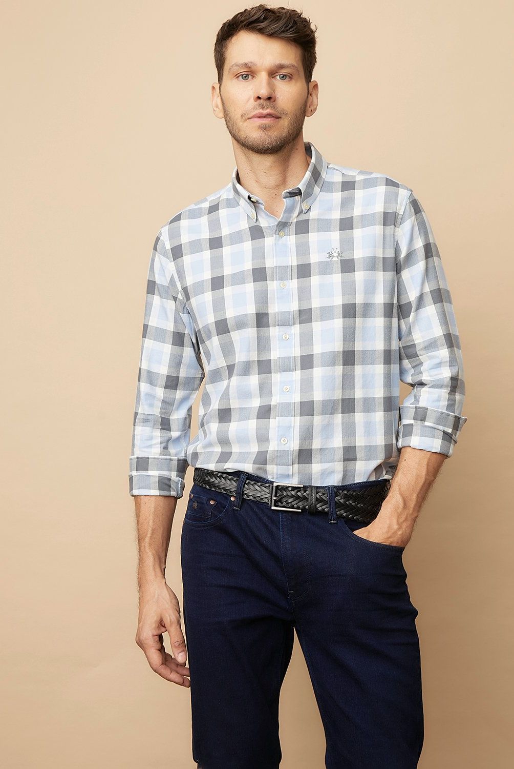 LA MARTINA - Camisa Manga Larga Casual Algodón Hombre La Martina