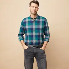 LA MARTINA - Camisa Manga Larga Casual Algodón Hombre