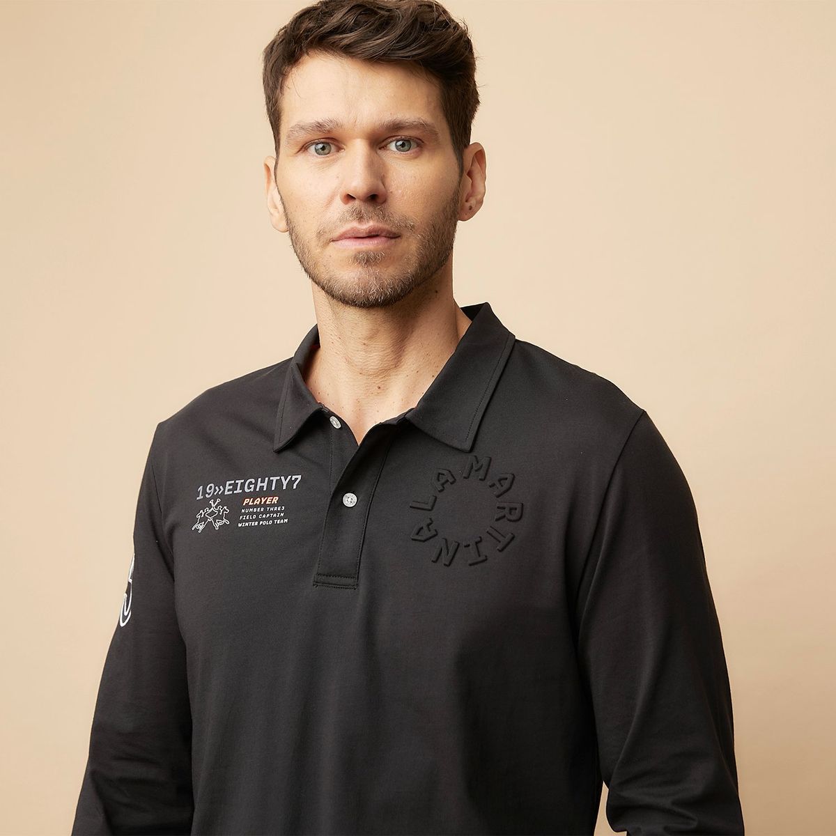 LA MARTINA - Polera Manga Larga Algodón Hombre La Martina