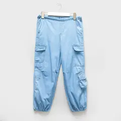 ELEVEN - Jeans Parachute Algodón Niña Diseño Liso Urbano