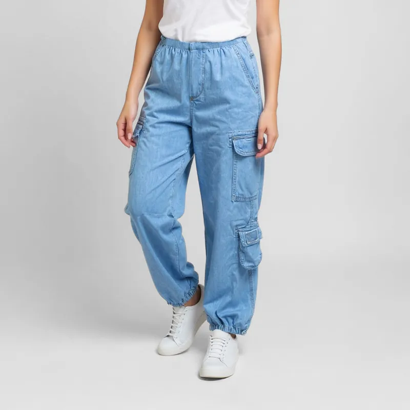 ELEVEN - Jeans Parachute Algodón Eleven Niña Diseño Liso Urbano