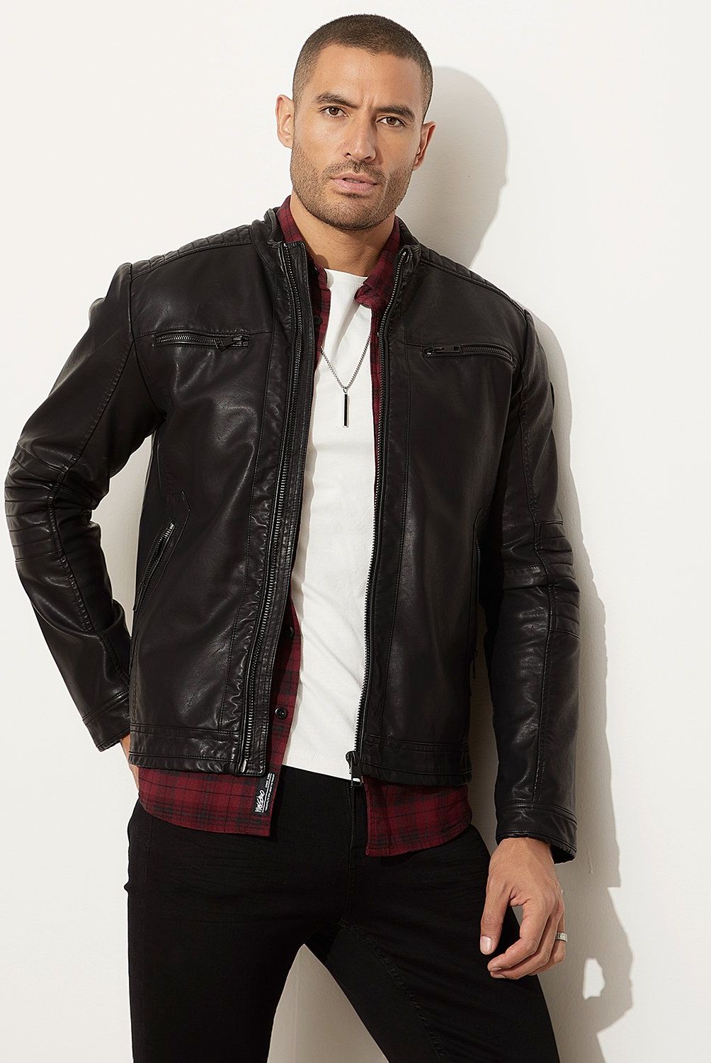 MOSSIMO - Chaqueta Pu Hombre Mossimo