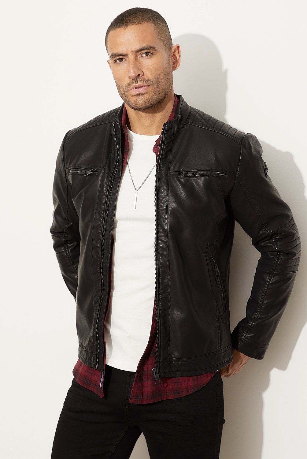 MOSSIMO - Chaqueta Pu Hombre Mossimo