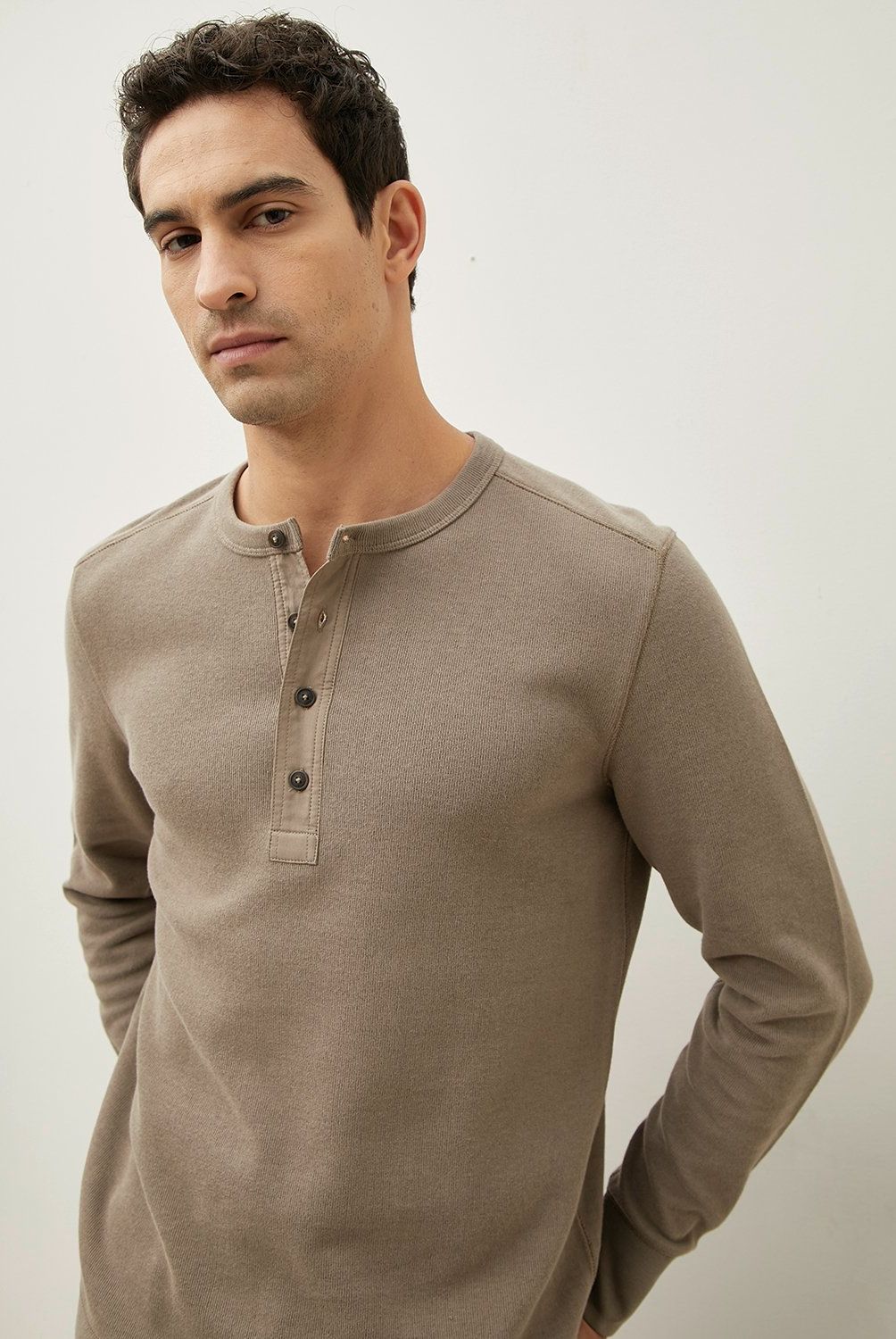 WOLF&HANK - Sweater Henley Algodón Wolf&Hank Hombre Manga Larga