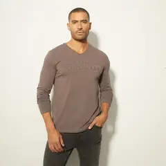 MOSSIMO - Polera Manga Larga Casual Algodón Hombre