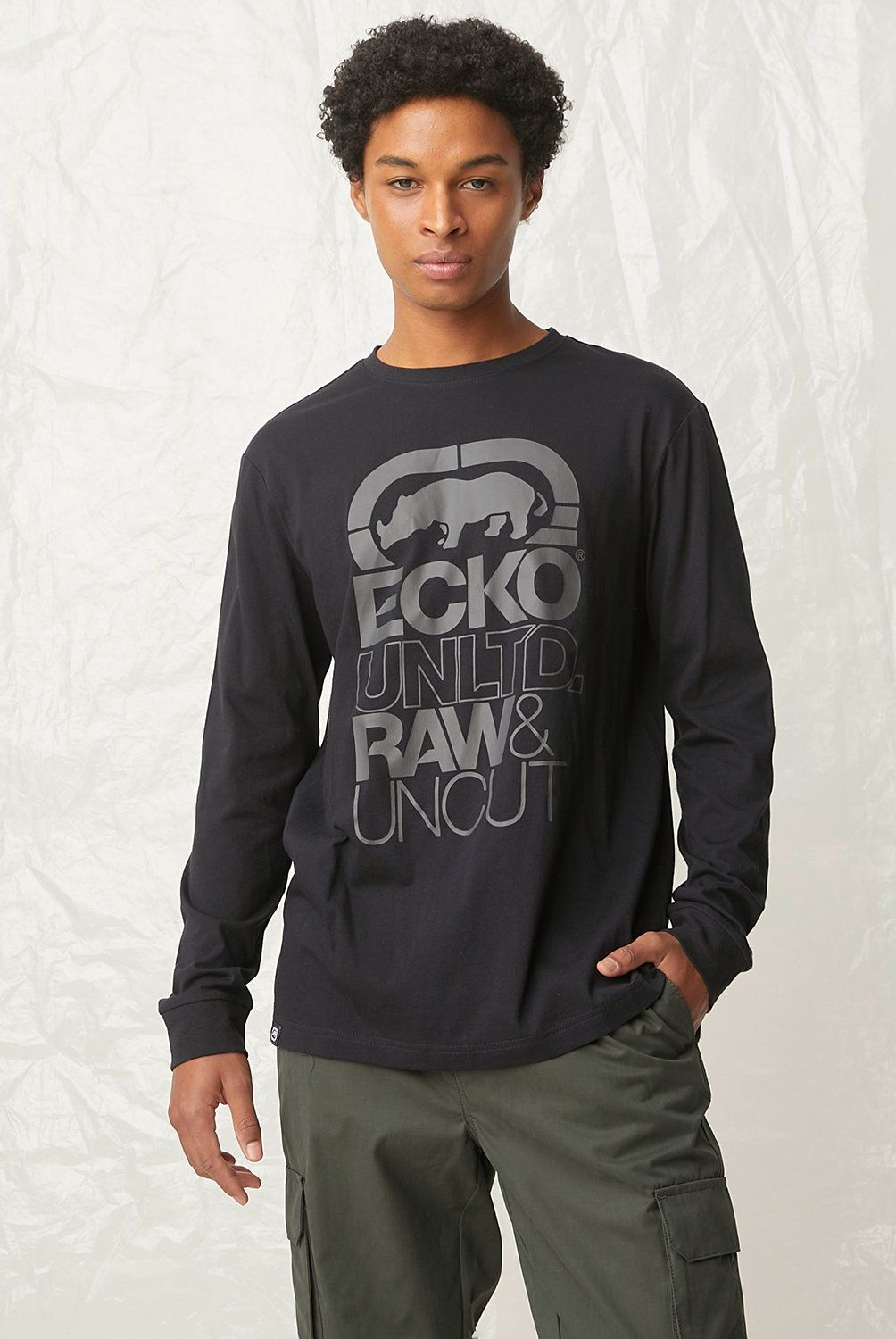 ECKO - Polera Manga Larga Algodón Hombre Ecko