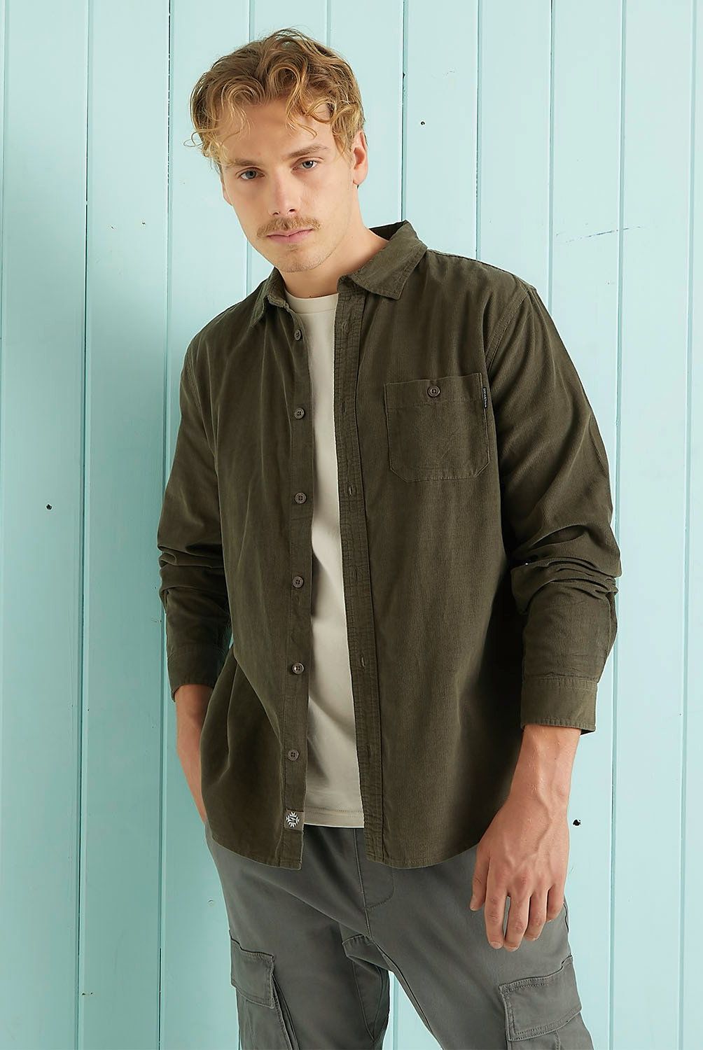 DOO AUSTRALIA - Sobrecamisa Hombre Doo Australia Cotelé Slim Fit Algodón