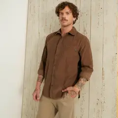 DOO AUSTRALIA - Sobrecamisa Hombre Cotelé Slim Fit Algodón