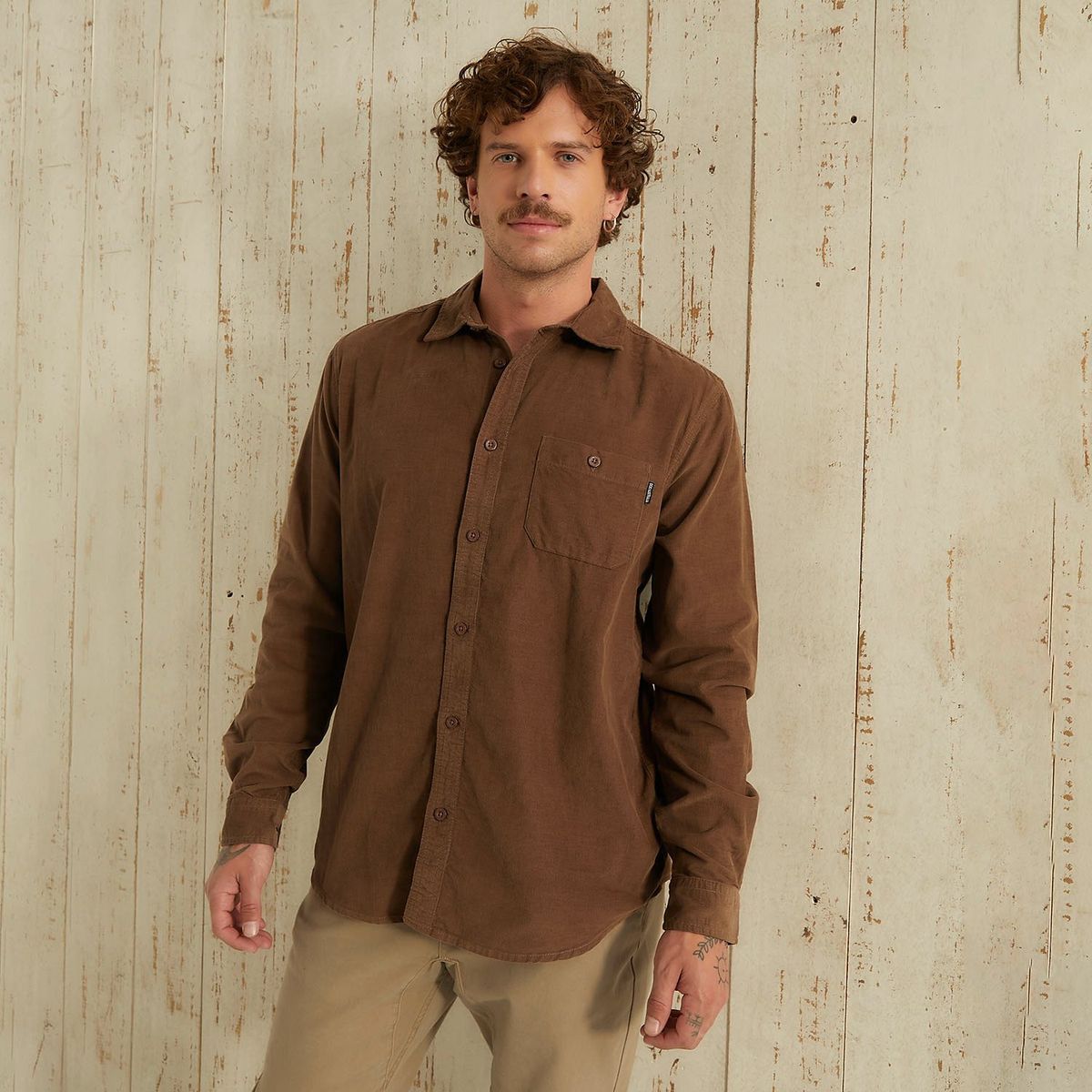 DOO AUSTRALIA - Sobrecamisa Hombre Doo Australia Cotelé Slim Fit Algodón