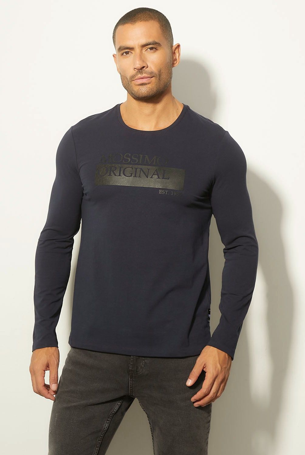 MOSSIMO - Polera Manga Larga Casual Algodón Hombre Mossimo