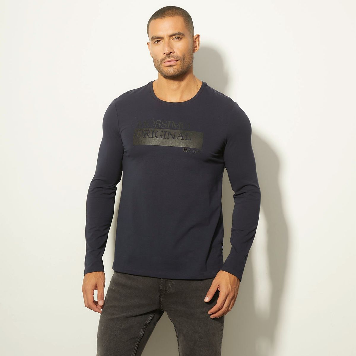 MOSSIMO - Polera Manga Larga Casual Algodón Hombre Mossimo