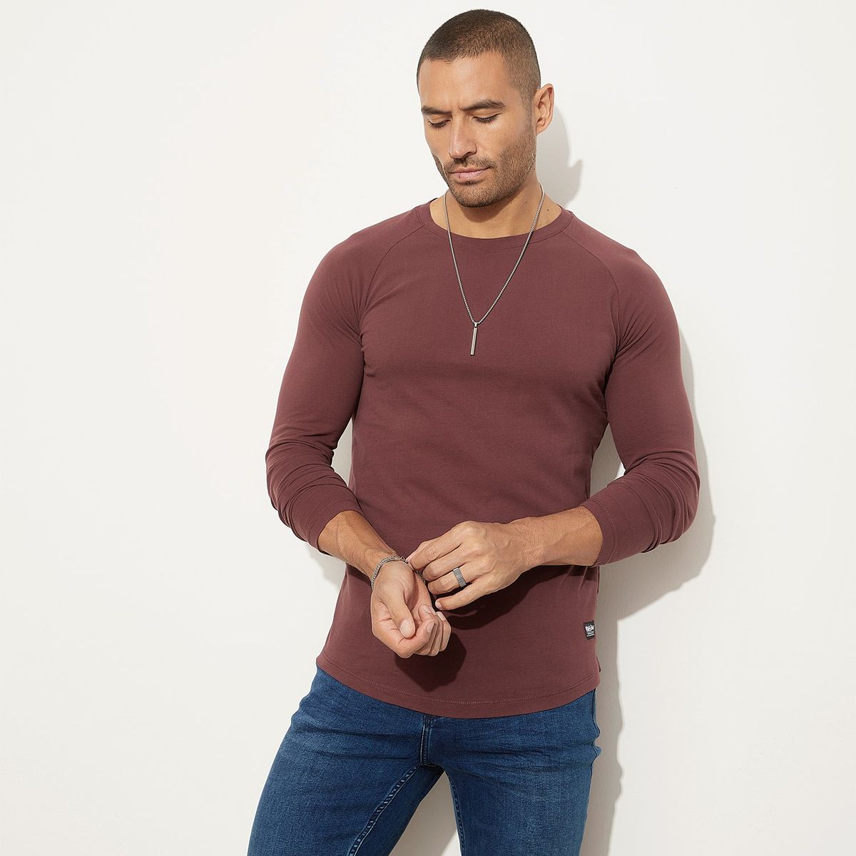 MOSSIMO - Polera Manga Larga Algodón Hombre Mossimo