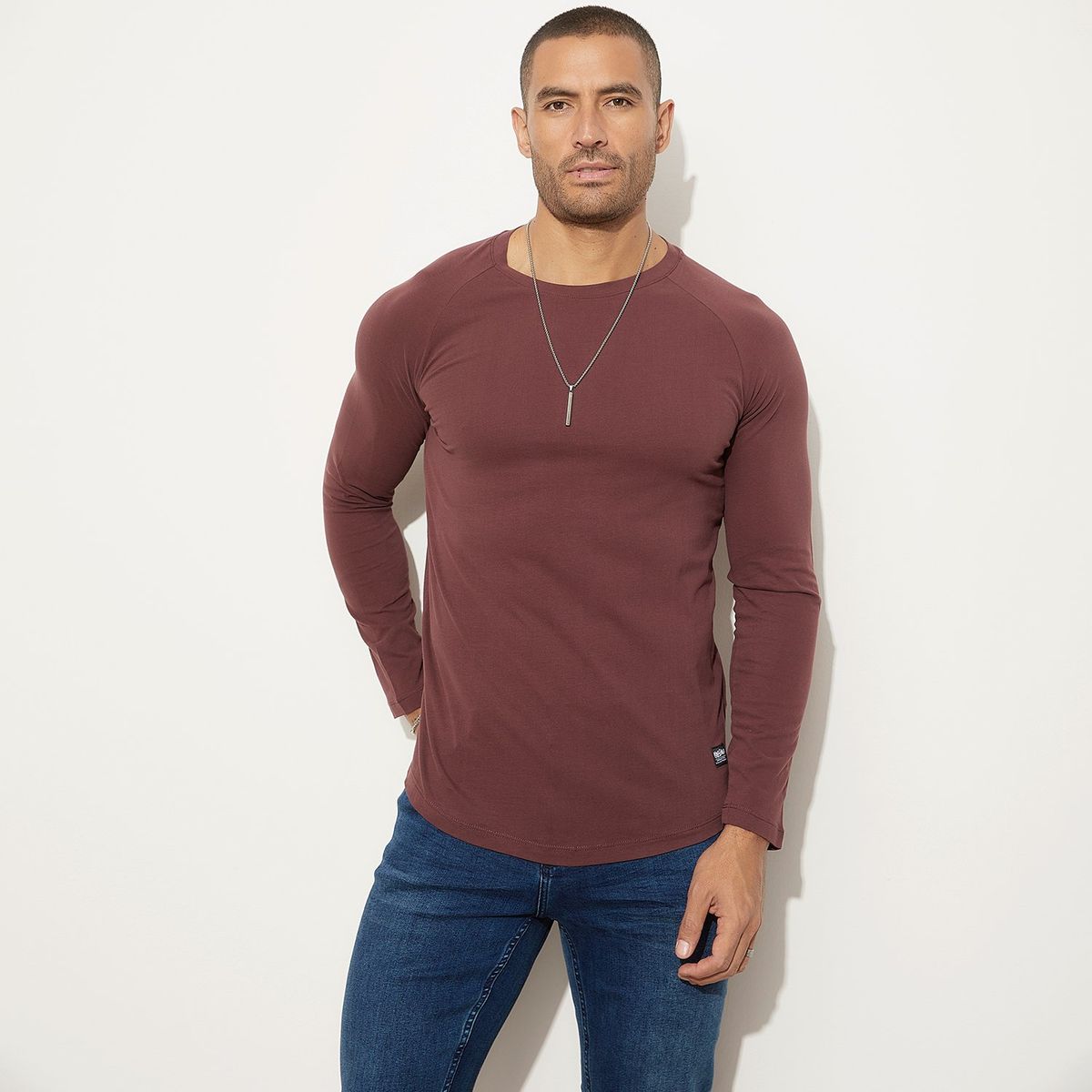 MOSSIMO - Polera Manga Larga Algodón Hombre Mossimo