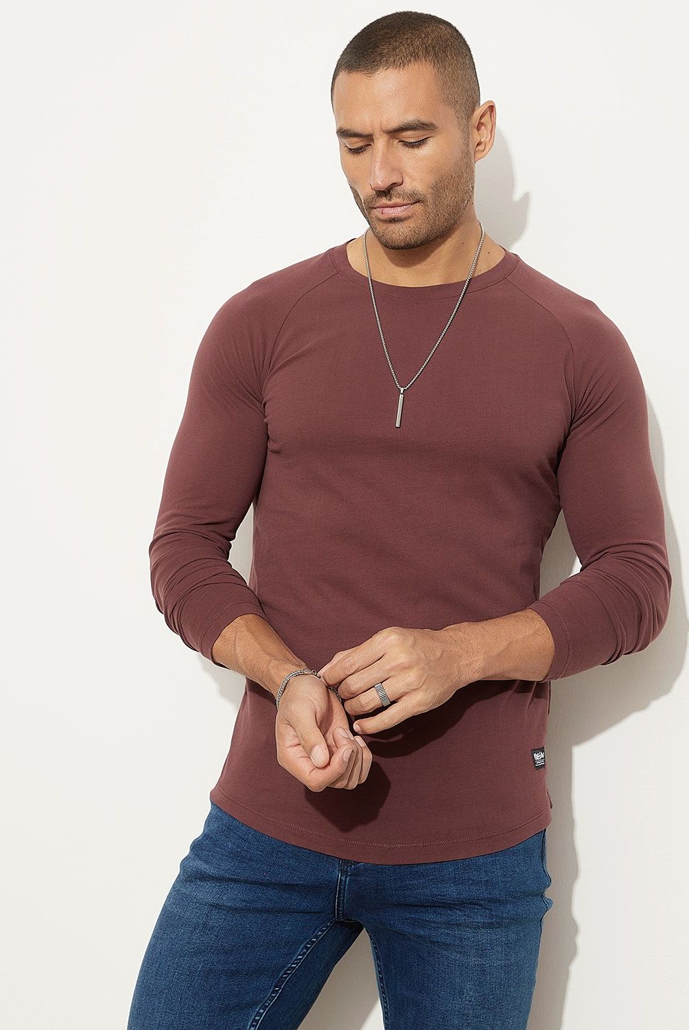 MOSSIMO - Polera Manga Larga Algodón Hombre Mossimo