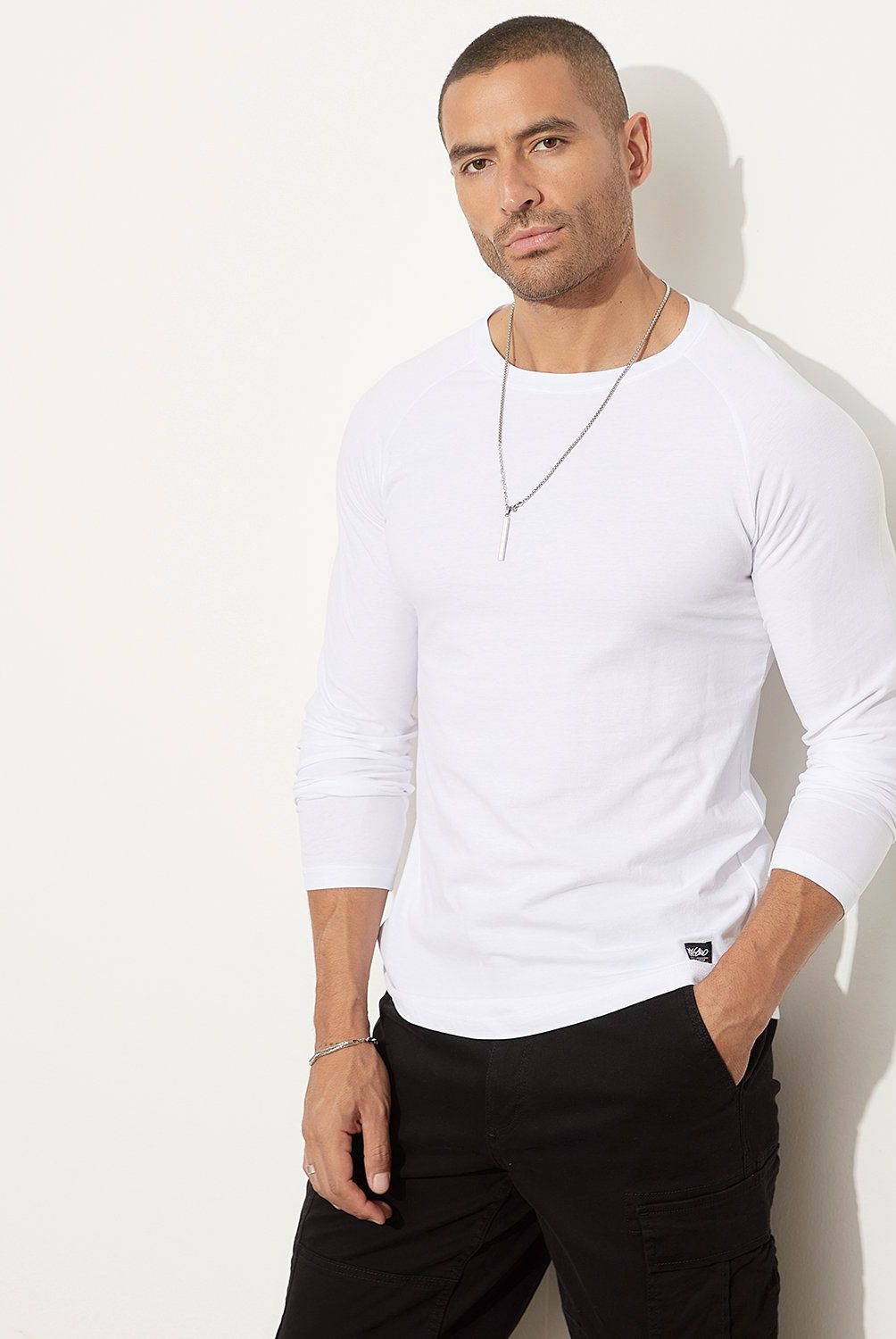 MOSSIMO - Polera Manga Larga Algodón Hombre Mossimo