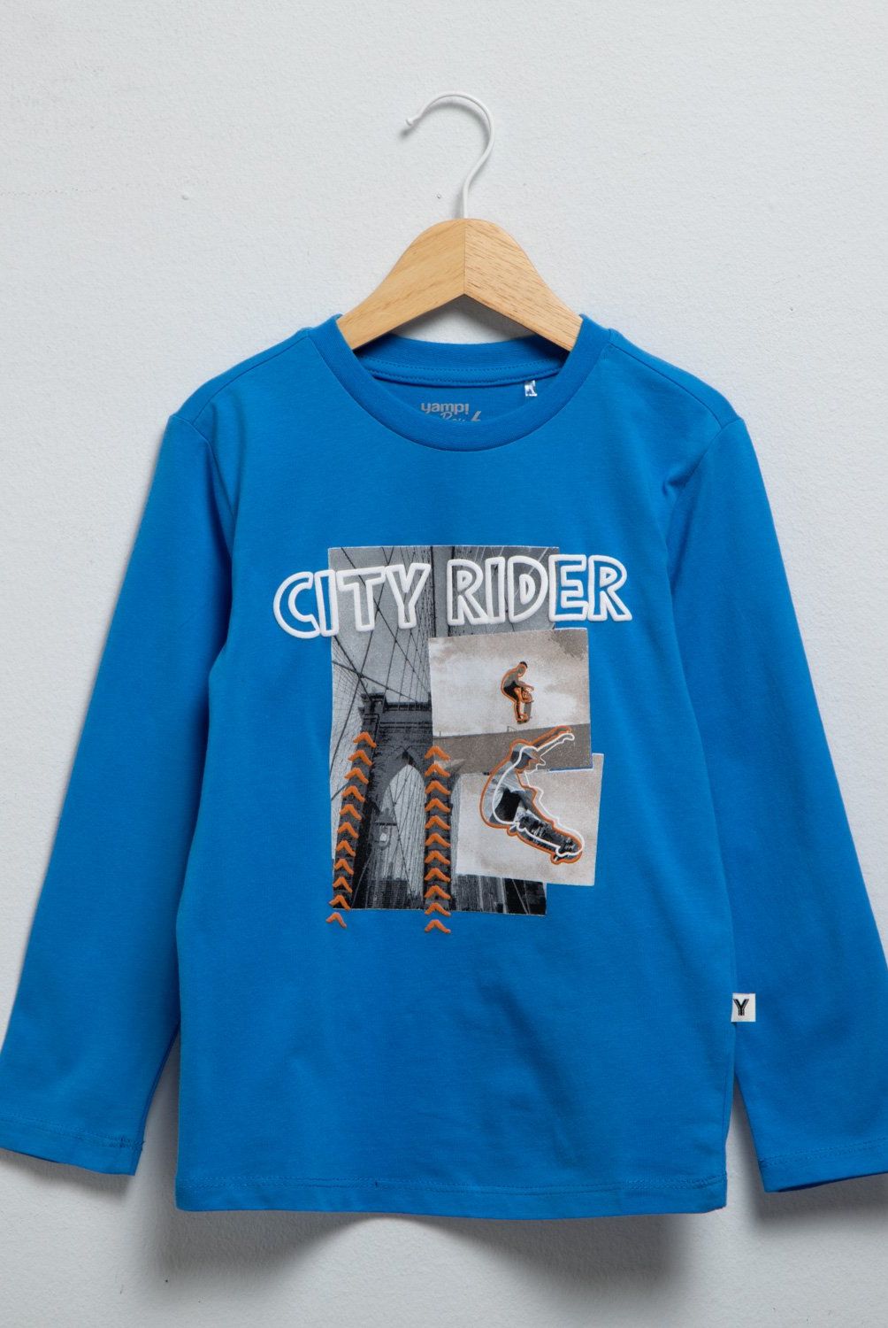 YAMP - Polera Manga Larga Algodón Estampada Niño Yamp