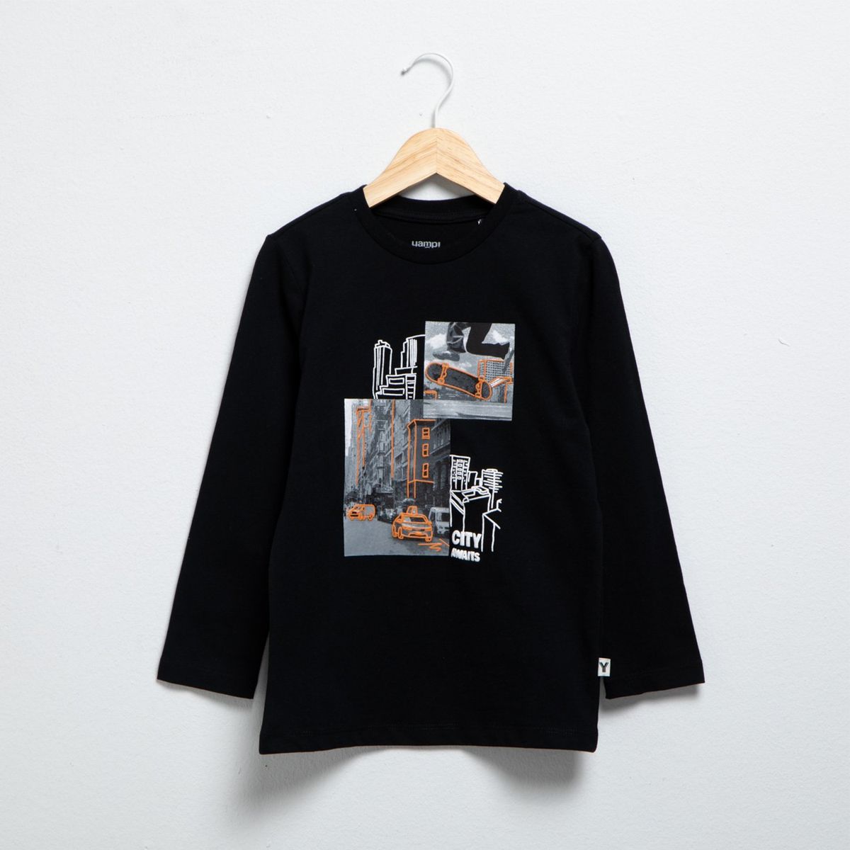 YAMP - Polera Manga Larga Algodón Estampada Niño Yamp