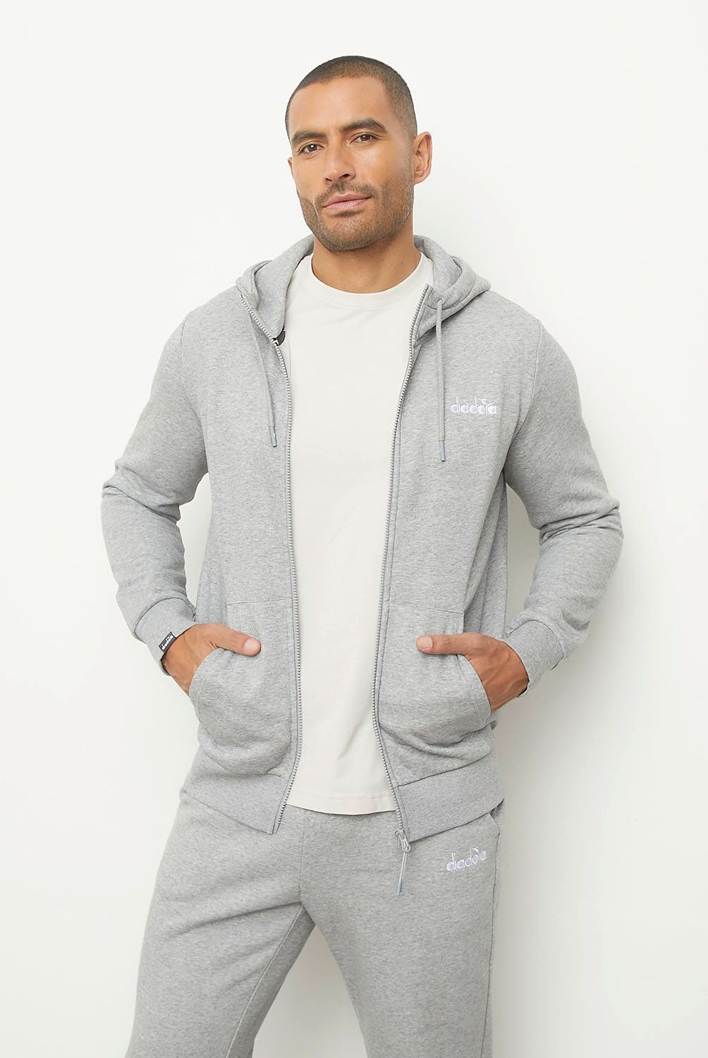 DIADORA - Polerón Deportivo Con Cierre Hombre Diadora