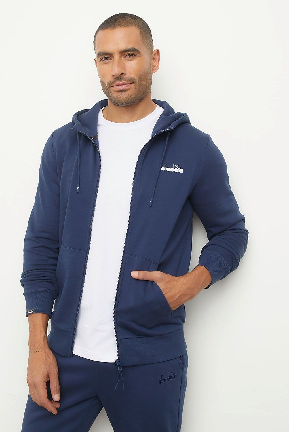 DIADORA - Polerón Deportivo Con Cierre Hombre Diadora