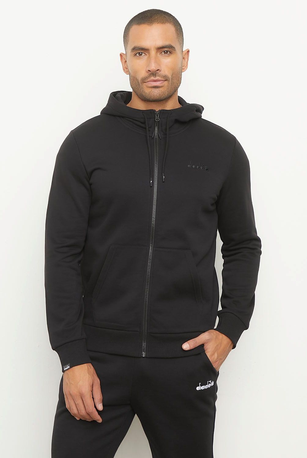 DIADORA - Polerón Deportivo Con Cierre Hombre Diadora