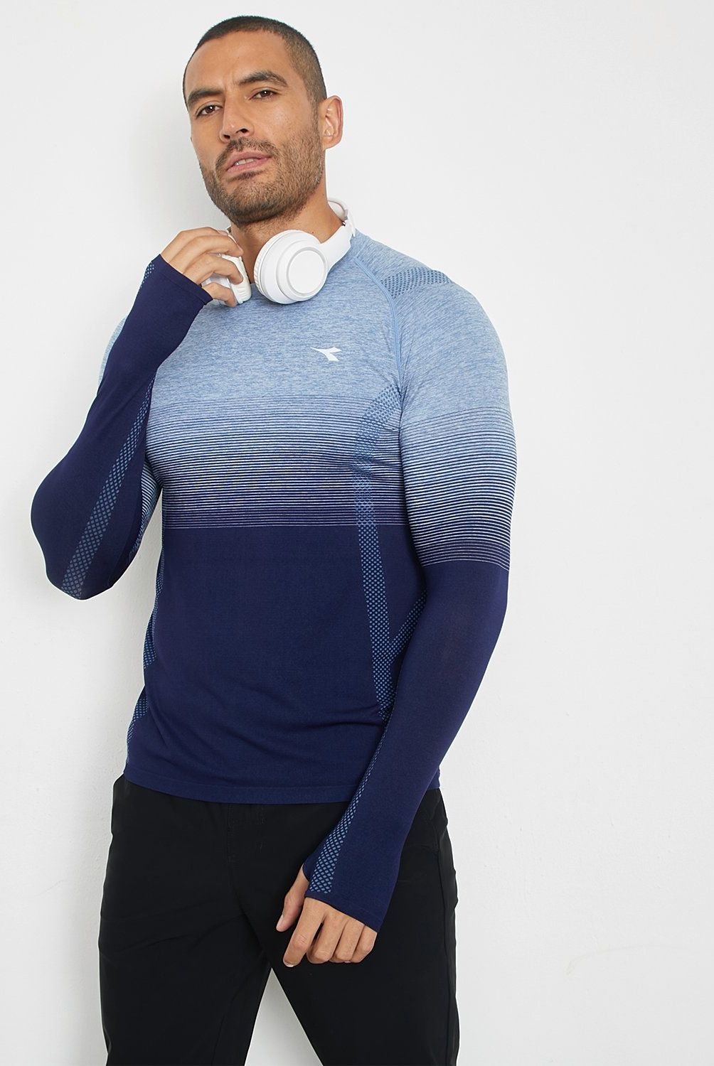 DIADORA - Polera Manga Larga Deportiva Hombre Diadora