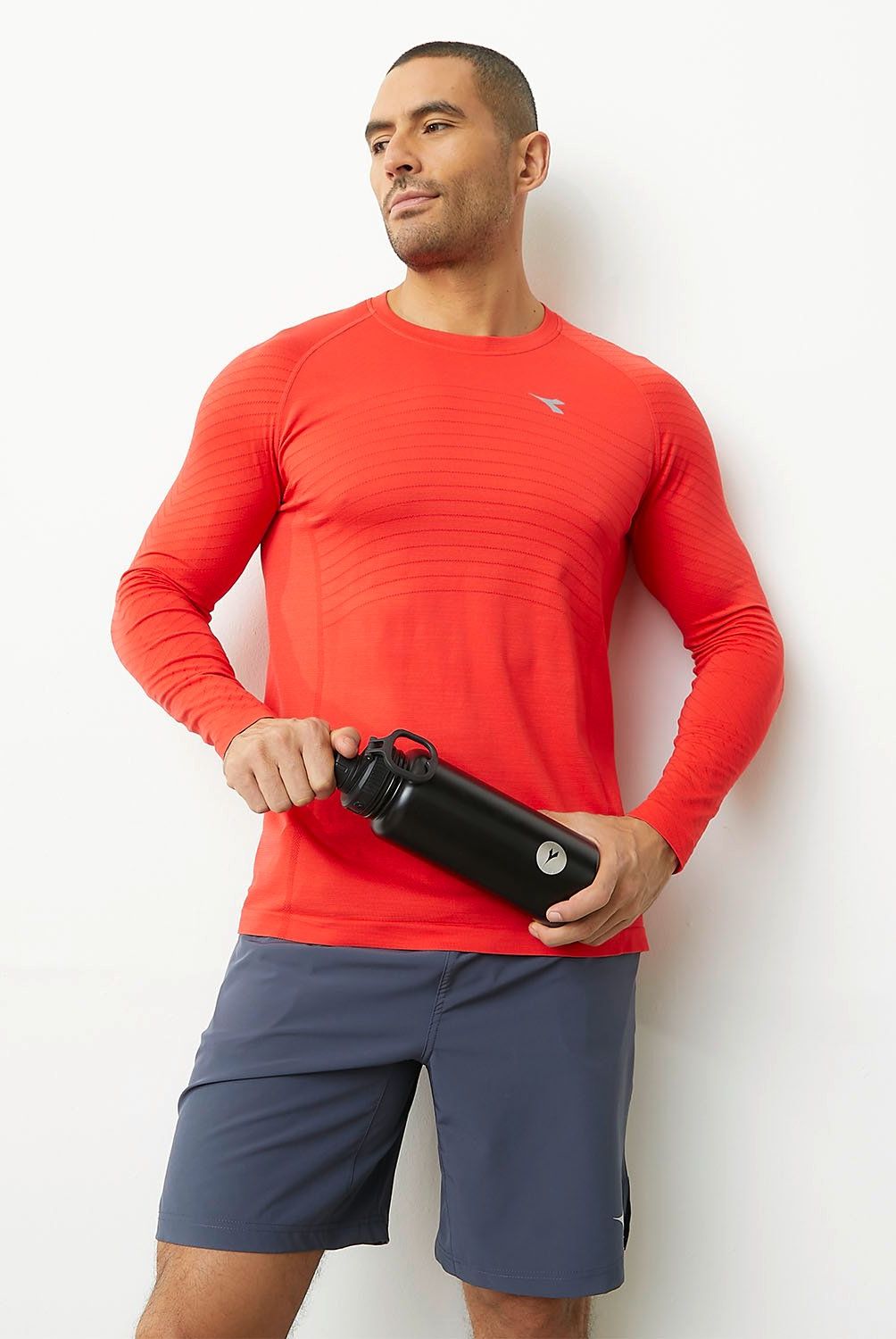 DIADORA - Polera Deportiva Manga Larga Hombre Diadora