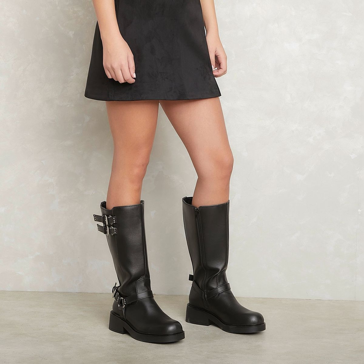 SYBILLA - Bota Biker Mujer Negro Sybilla