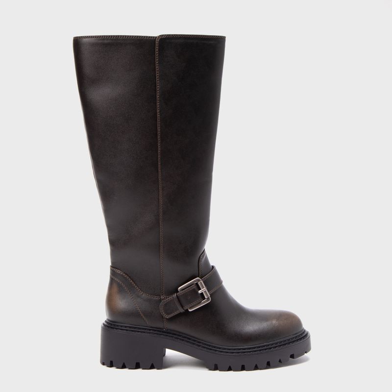 SYBILLA - Bota Biker Mujer Café Sybilla