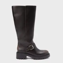 SYBILLA - Bota Biker Mujer Café