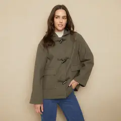 UNIVERSITY CLUB - Abrigo Mujer Manga Larga Con Gorro