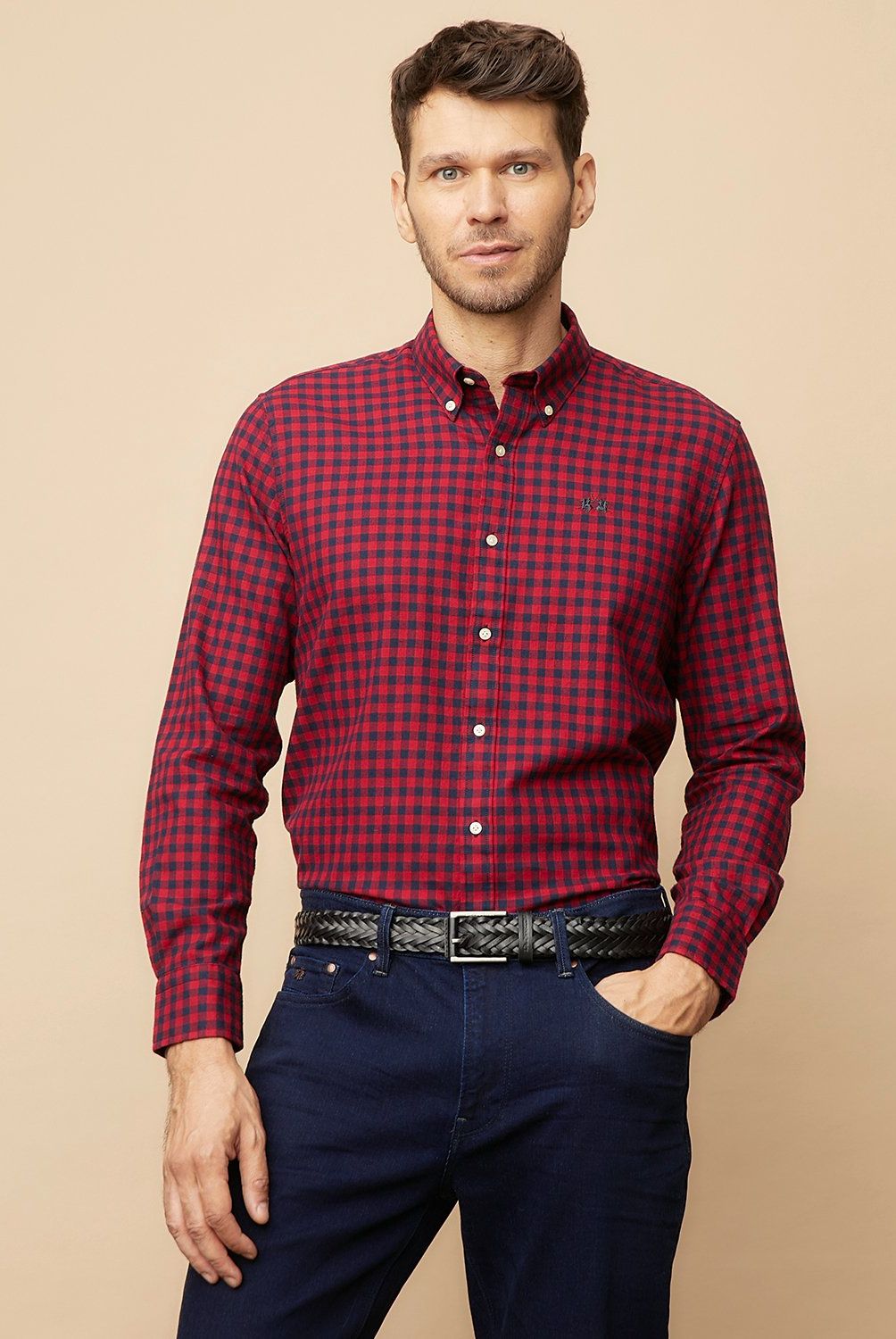 LA MARTINA - Camisa Manga Larga Casual Algodón Hombre La Martina
