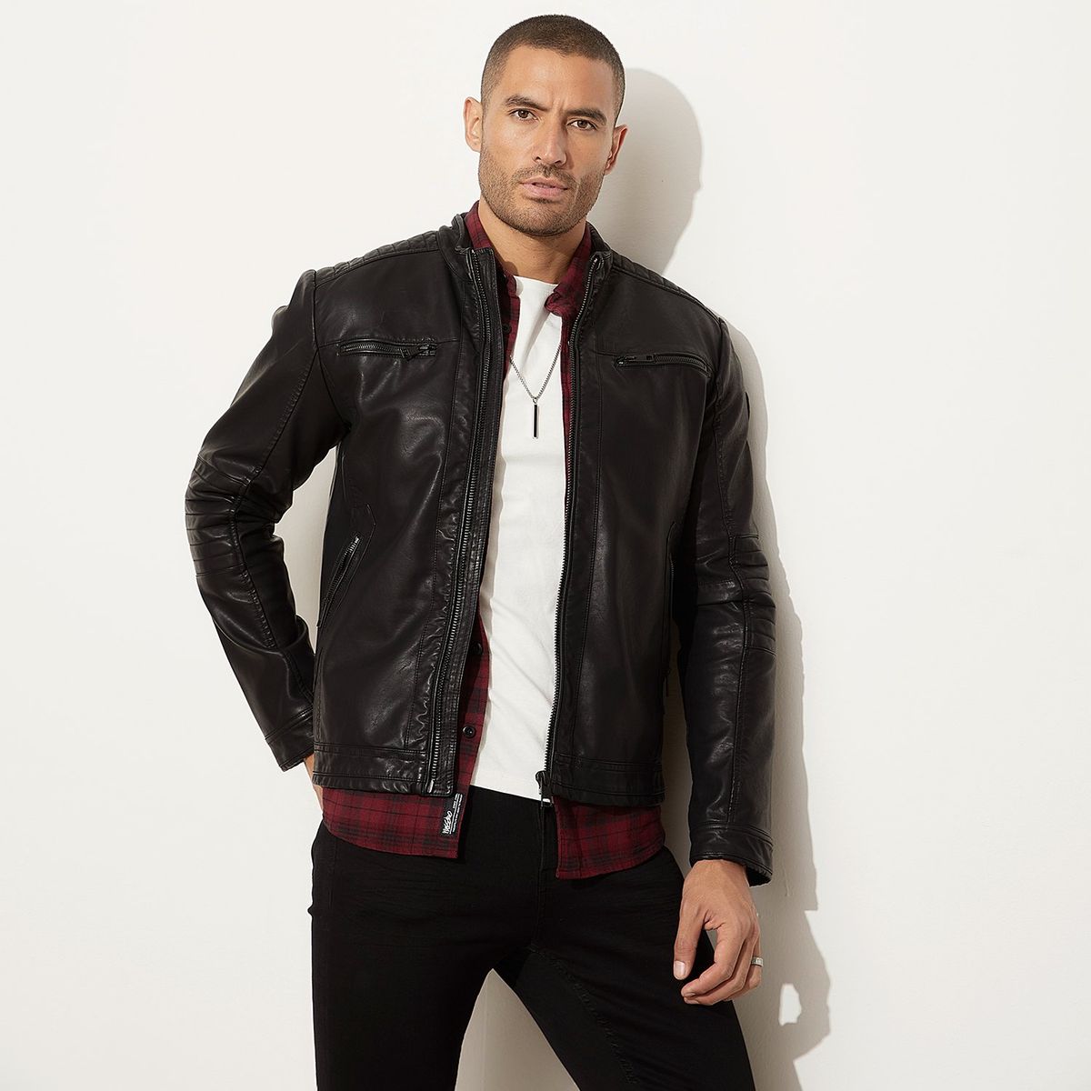 MOSSIMO - Chaqueta Pu Hombre Mossimo