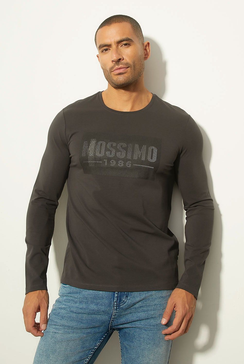 MOSSIMO - Polera Manga Larga Casual Algodón Hombre Mossimo