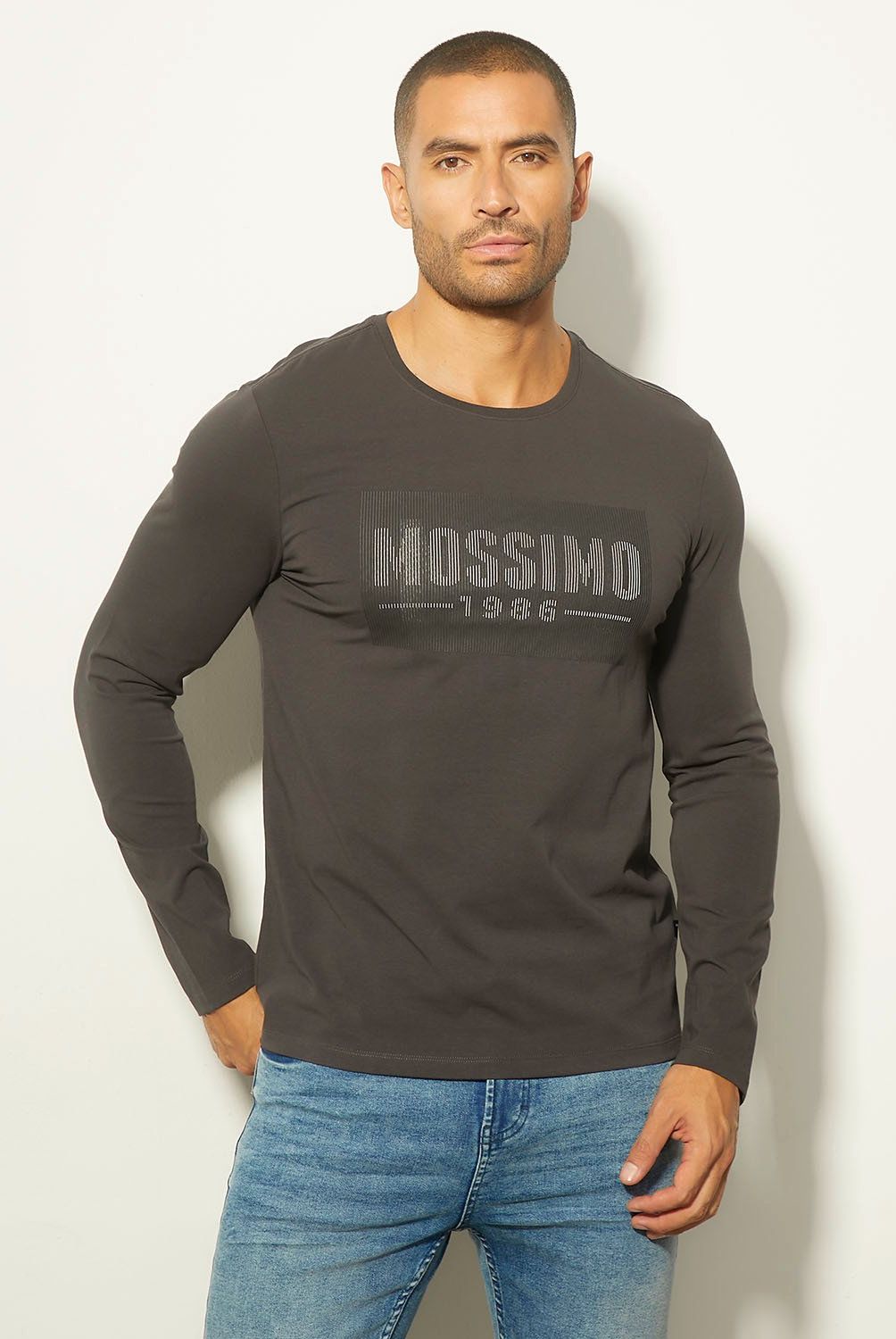 MOSSIMO - Polera Manga Larga Casual Algodón Hombre Mossimo
