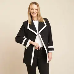 S COCCI - Abrigo S.Cocci Diseño Liso Con Cinturón Mujer