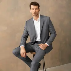 WOLF&HANK - Chaqueta Traje Formal Hombre Slim Fit 100% Lana