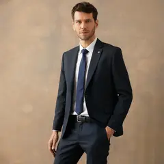 WOLF&HANK - Chaqueta Traje Formal Hombre Slim Fit 100% Lana