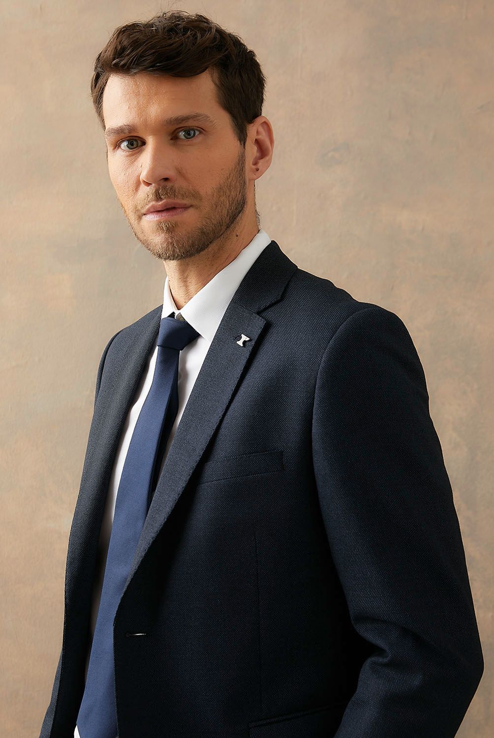 WOLF&HANK - Chaqueta Traje Formal Hombre Slim Fit 100% Lana Wolf&Hank