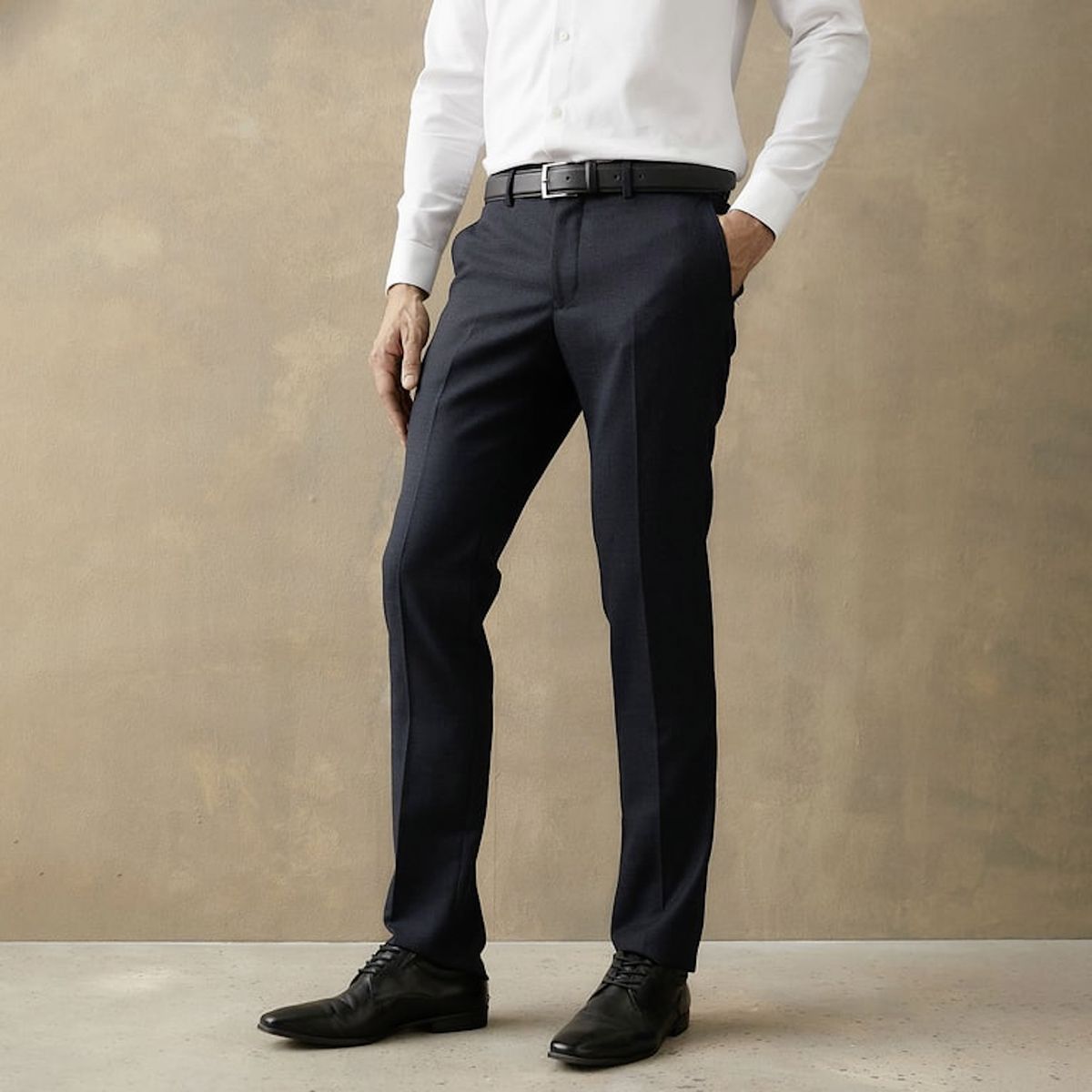 WOLF&HANK - Pantalón de Traje Slim Fit 100% Lana Hombre Wolf&Hank
